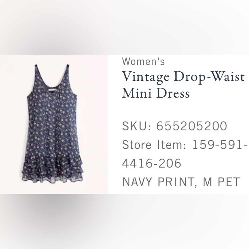 AF Navy Floral Low Hem Ruffle Dress